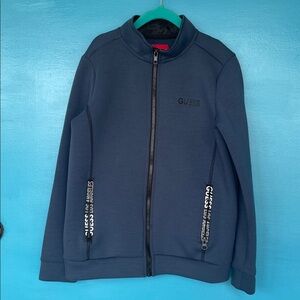 GUESS Los Angeles Luxury Preppy Trendy Dark Blue Zip Jacket Branded Boys 10